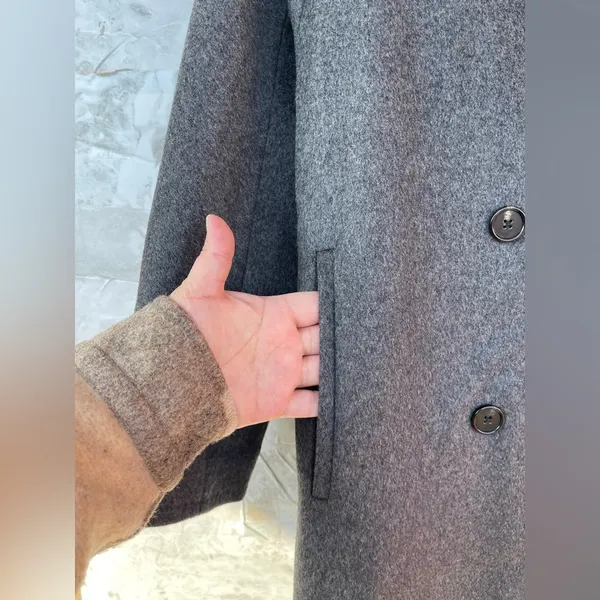 Quince Grey Italian Wool Coat XS | Minimalist Capsule Wardrobe - Image 7