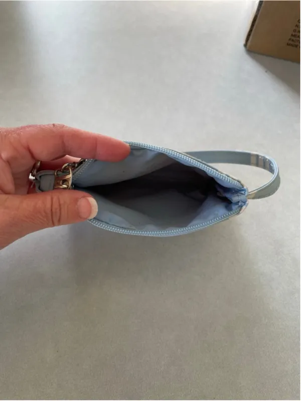 Women's Light Blue & Brown Plaid Wristlet Clutch One Size - Image 3