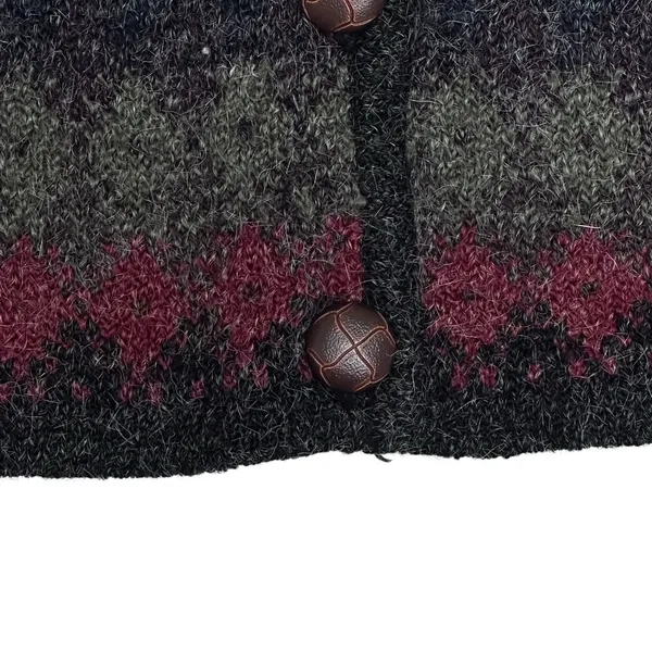 Vintage 90s Cardigan Sweater Womens Small Fair Isle‎ Multicolor Dress Barn - Image 4