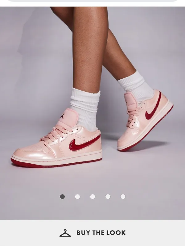 Nike Air Jordan 1 Low sneakers in light orange and pink. Worn once. Sz women 9 - Image 2