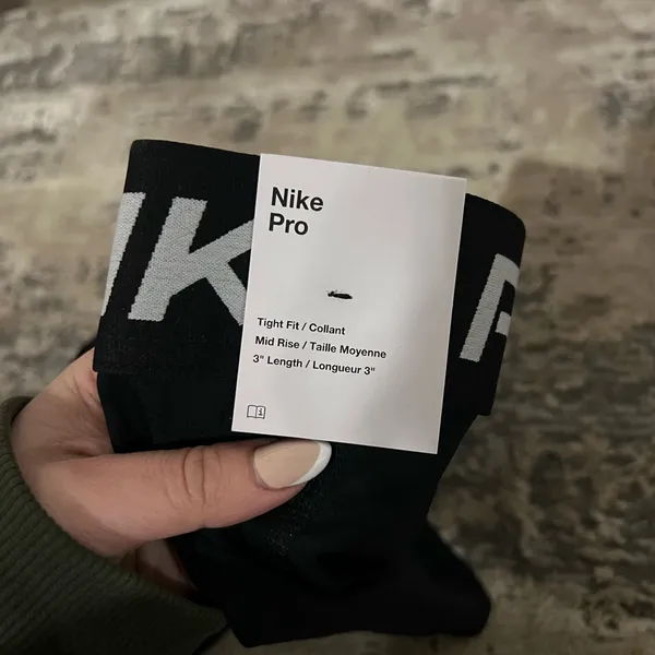 NWT Nike Black Pro 3" Shorts Size Large - Image 5