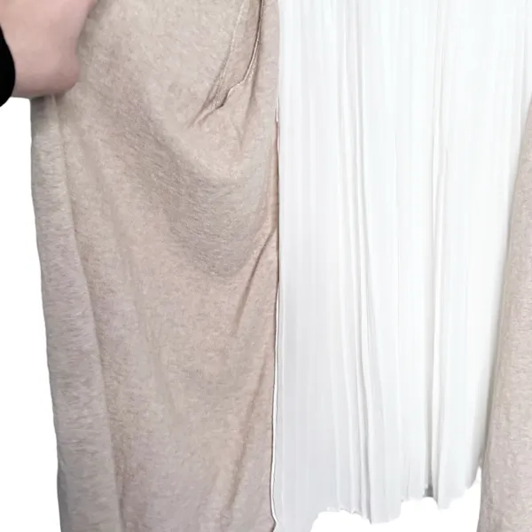 Sandro Paris Sheer Pleated Open Face Cardigan T2 Or Medium - Image 7