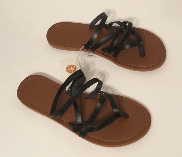 Black Sandals, Size 9 1/2 - Image 2