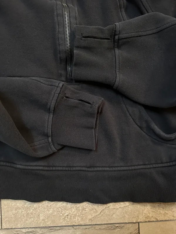 Scuba Oversized 1/2 Zip Hoodie in Black - Image 10