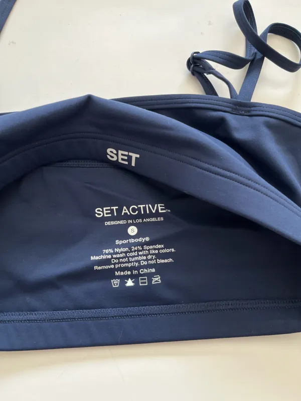 Set active Sport Body Micro Navy Blue Sports Bra Size Small - Image 3