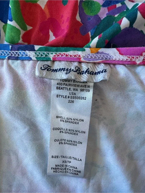 Tommy Bahama Multicolor Floral Off-Shoulder Girls Dress - Image 2