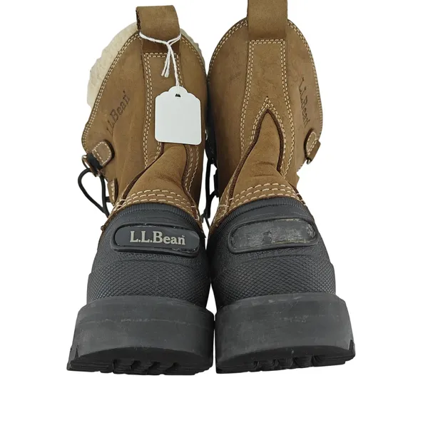 L.L.Bean Brown Suede Wool-Lined Sherpa Snow Winter Boots Womens 8 - Image 3