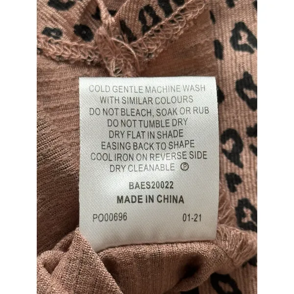 Bae the Label Maternity Dress Womens‎ Small Leopard Animal Print Brown Shift - Image 4