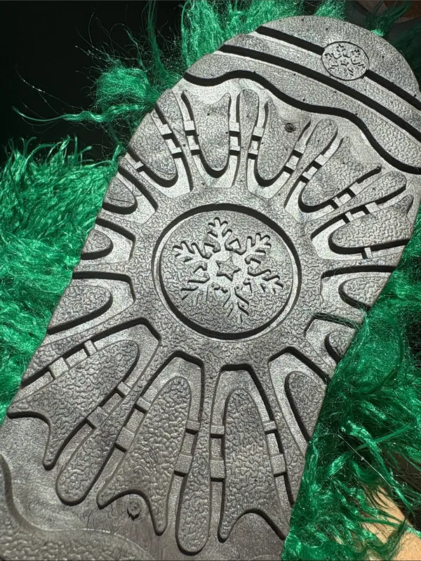 Emerald Green Furry Over the Knee Boots Festival Rave Halloween Grinch Party - Image 3