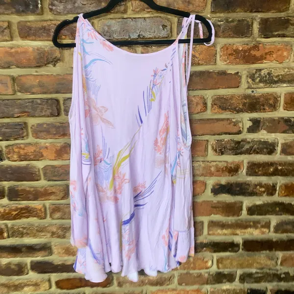 Free People Lavender Lilac Purple Floral Clear Skies Tunic Mini Dress Size Small - Image 12