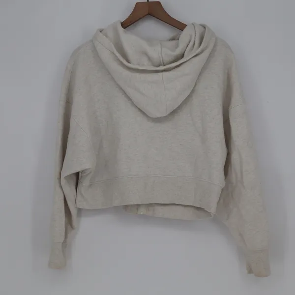 Wild Fable Hoodie Womens S Cropped Zip Up Oatmeal Heather Relaxed Good - Image 7
