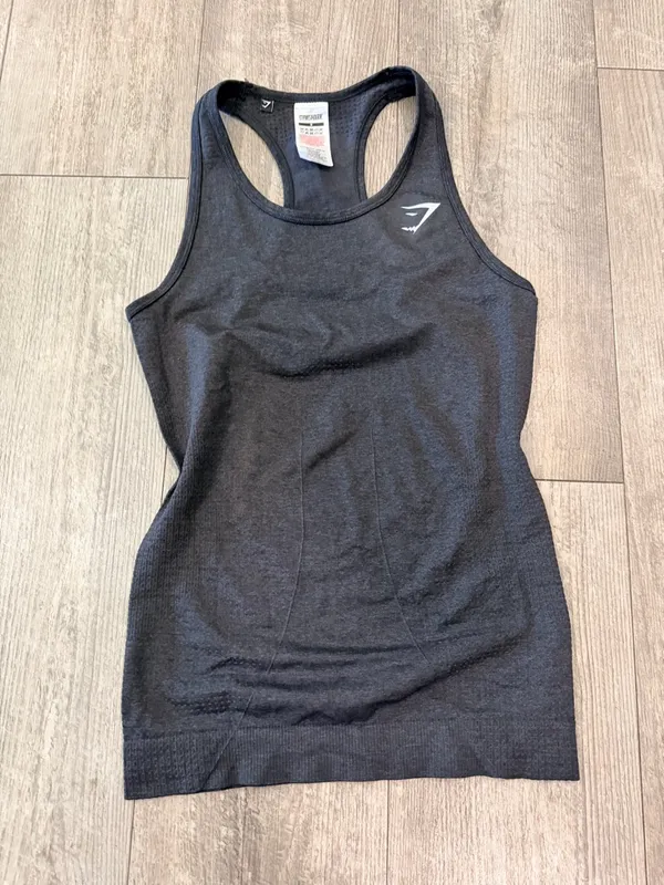 Gymshark Black Seamless High-Neck Tank Top - Image 7