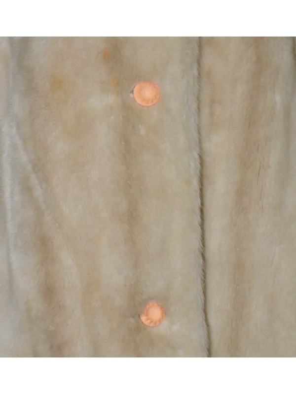 Vintage Dubrowsky & Joseph Faux Fur Coat Size 14 Cream Beige Plush Mod Jacket - Image 7