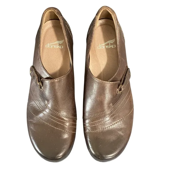 Dansko Franny Brown Loafer 39 8.5-9 Slip On Shoes Leather Adjustable Women's‎ - Image 4
