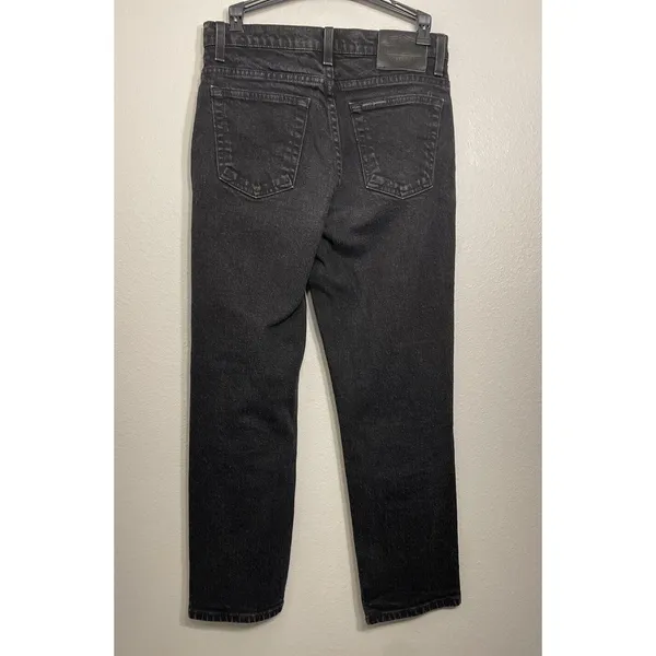 Harley-Davidson Straight Leg Jeans Womens 6P Black Denim Bar & Shield Logo - Image 5