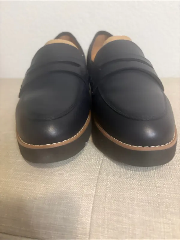 Vionic Cheryl II Lug Penny Loafers -navy blazer Leather Orthotic Support size11 - Image 7