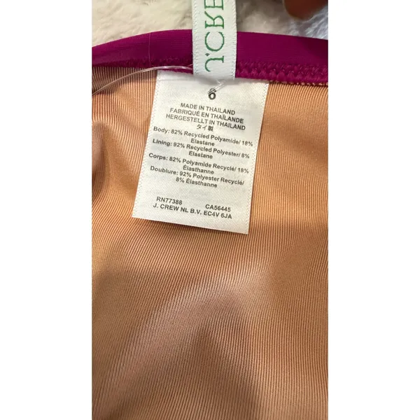 J.Crew Underwire One Piece Swimsuit Magenta Purple BX217 Size 6 NWT - Image 7