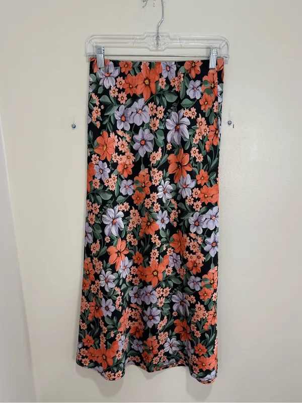 Abel The Label Anthropologie Floral Smocked Maxi Skirt medium - Image 2