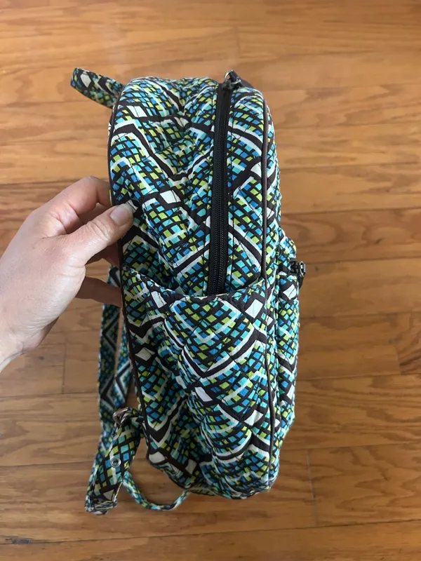 Like new Vera Bradley Geometric Pattern Quilted Backpack size 9x5x12” - Image 3