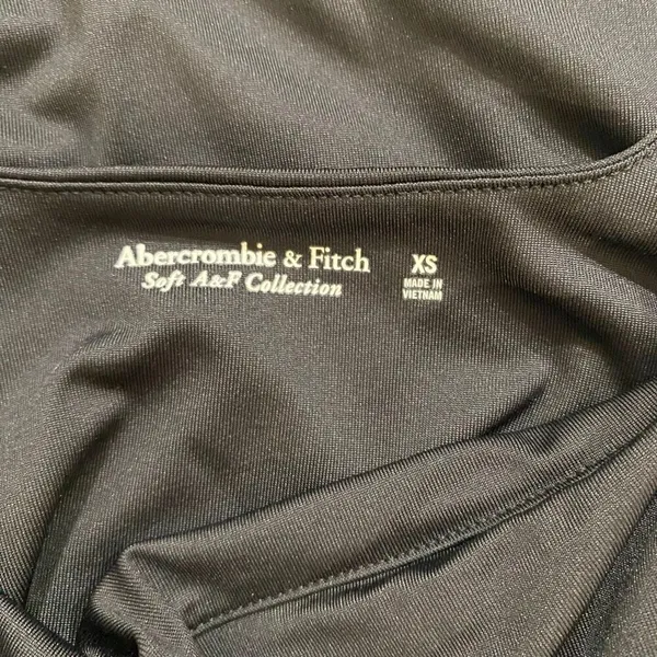 Abercrombie & Fitch Soft Collection Ruched Black Bodysuit Size XS - Image 3