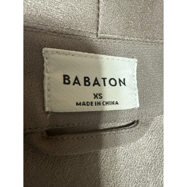 Aritzia Babaton Women's Tan One Button Collar Long Sleeve Blazer Coat Jacket XS - Image 3