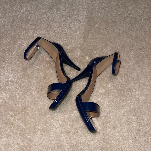 Elegant Navy High Heel Sandals - Image 4