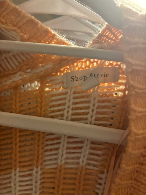 Checked Cardigan Shop Stevie Orange - Image 2