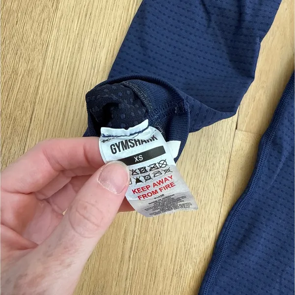 Gymshark - Vital V Neck Sports Bra & Vital Leggings in Navy Blue - Image 4