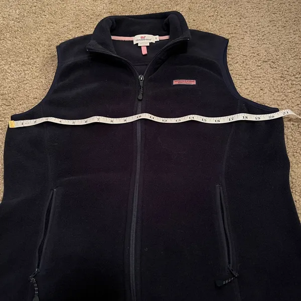 Vineyard vines Navy Blue Fleece Vest - Image 2