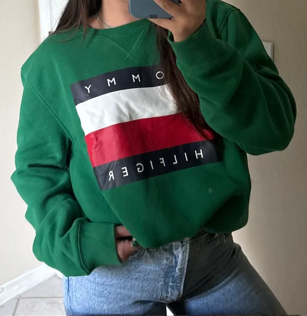 Tommy Hilfiger Green Logo Crewneck - Image 7
