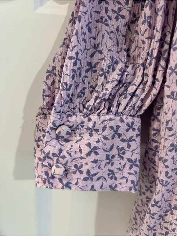 A New Day Lilac Floral Tiered Midi Dress Size S - Image 10
