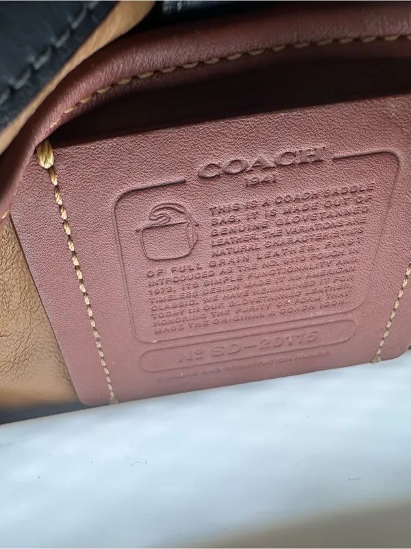 Coach 1941 Saddle Bag 23 Blue Cornflower Glovetanned Leather Rivet Crossbody - Image 13