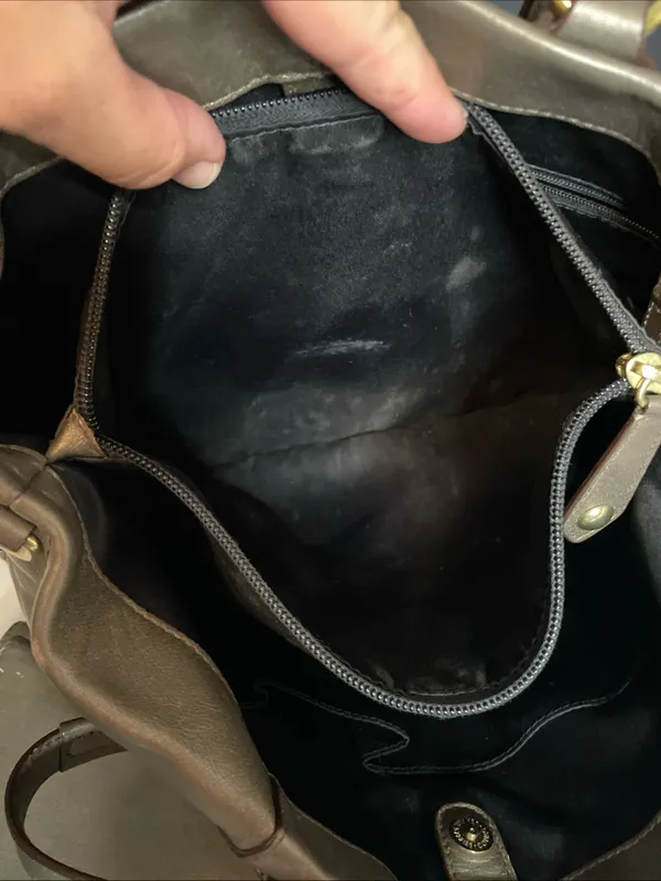 Coach Ashley Satchel Style F15513 Metallic Bronze Leather Carryall Shoulder Bag - Image 5