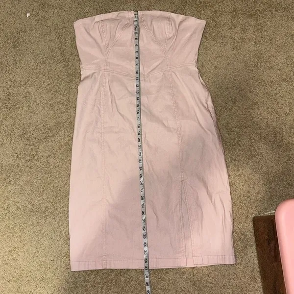 Anthropologie Side Slit strapless Dress Hibiscus Hint‎ pink NWT size XL - Image 7