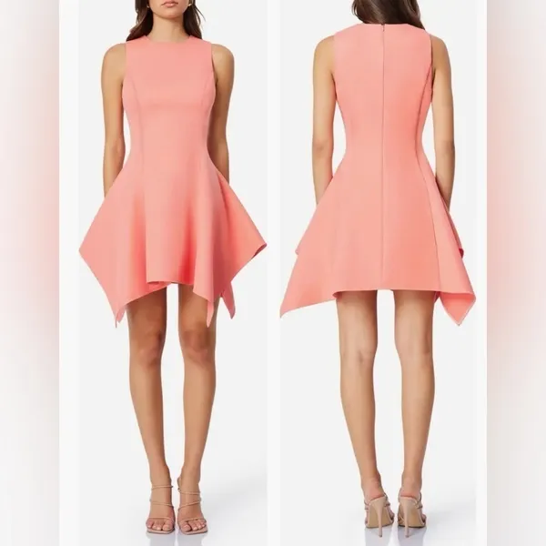 NWOT Elliatt Brianite Fit & Flare Sleeveless Coral Minidress sz S - Image 2