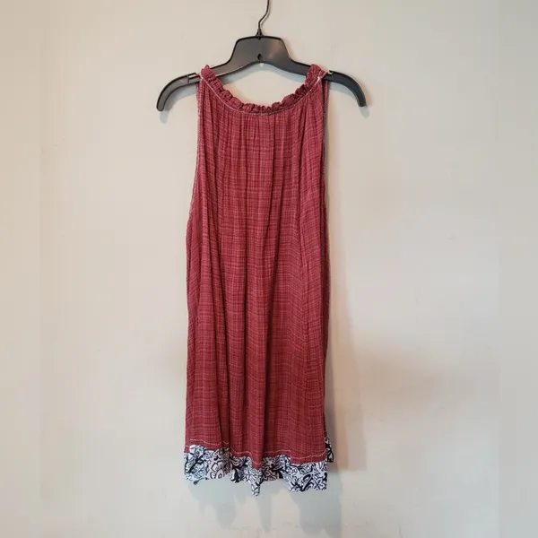 FP Movement by Free People Red Tank Top with Patterned Hem - Image 2