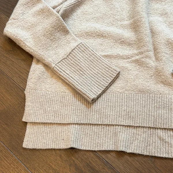 J. Crew Classic Beige Merino Wool Blend Turtleneck Sweater Size XL C22-015 - Image 5