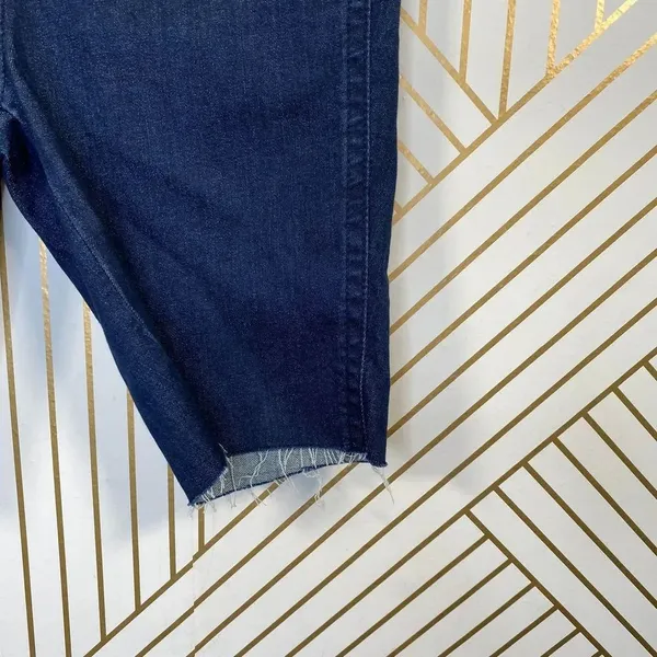 Free People So Chic Biker Denim Short Rinse‎ Cobalt - Image 6