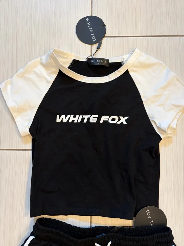 White Fox Boutique Baby Tee and Short Set - Image 2