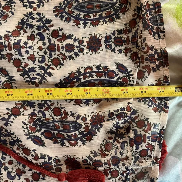 Floreat by Anthropologie Women's Zhara‎ Floral Paisley Sheer Peasant Dress Small - Image 8