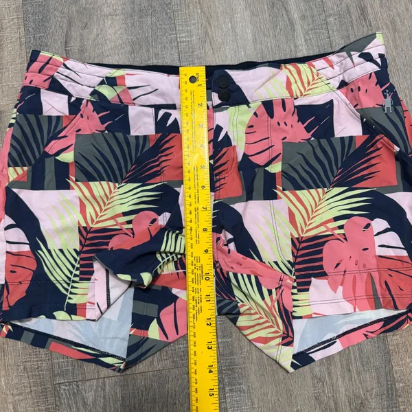 Smartwool Women's Tropical Leaf Print 4" Hike Short Large‎ Wool Blend SW016250 - Image 5