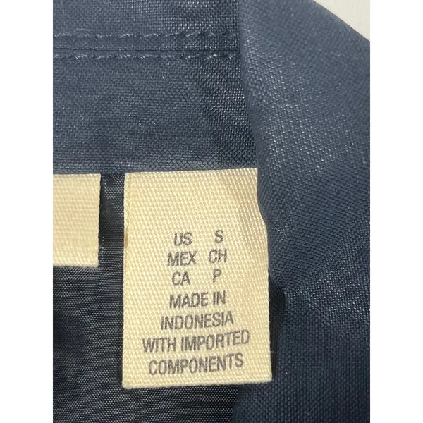 DKNY Jeans Asymmetrical Zip Jacket‎ Women Petite S Navy Moto Crop Biker Modern - Image 5