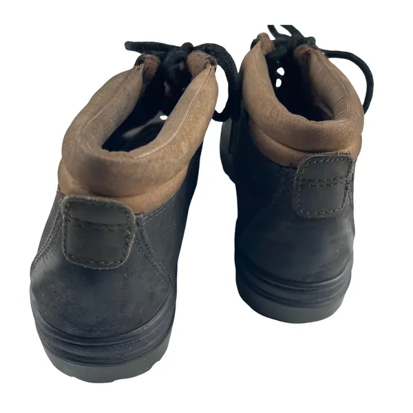 Timberland Women's Black Leather Ankle Boots Lace Up Lug Sole Casual Shoes‎ 10 M - Image 4