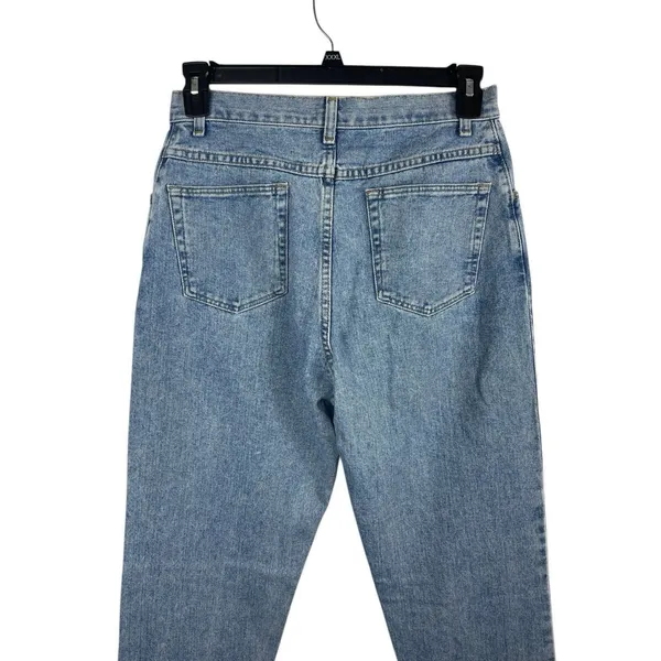 VTG Wrangler Med Wash High Waist Mom Jeans 90s 12 X 34 - Image 7