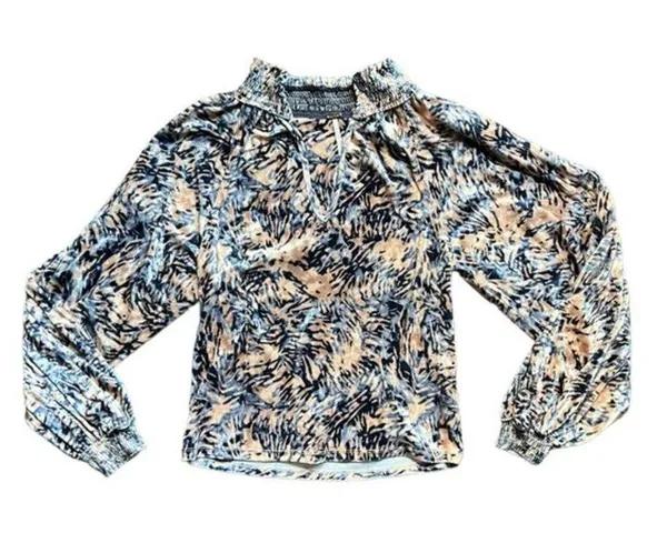 Free People Go Get ‘Em Tiger Print Velvet Top Size Small - Image 3