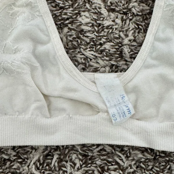 Vintage Bralette - ivory seamless active intimate pointelle bra - Image 2