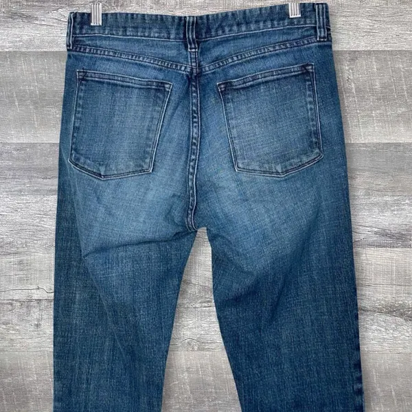 Skinny Straight Blue Jeans Womens 30 (31X30) Mid Rise Stretch Denim - Image 3