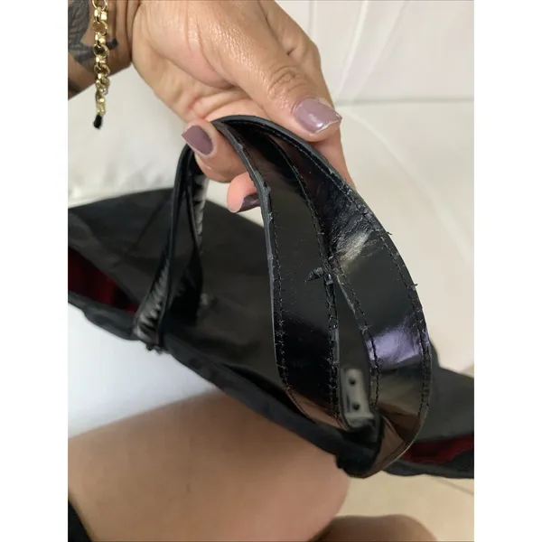 Agnès b. Voyage small black nylon bag with strap details. - Image 8