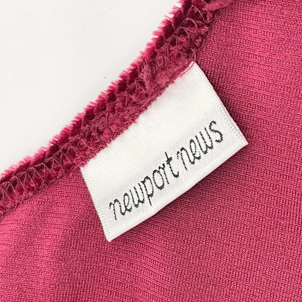 Vintage Newport News‎ Jumpsuit Women Large Red Velvet Ribbed Stretch Minimalist - Image 6