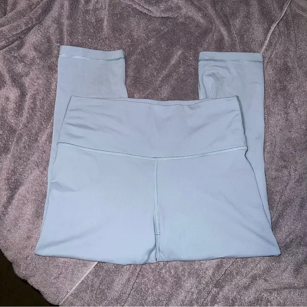 Lululemon Wunder Under Crop 21" Blue Cast Size 10 - Image 6